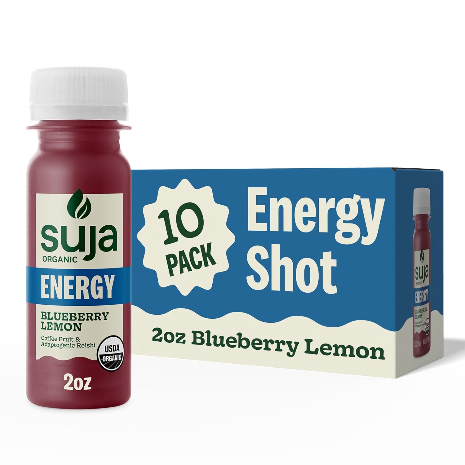 Suja Juice Organic Energy Wellness Shot 2 Ounce (Pack of 10)