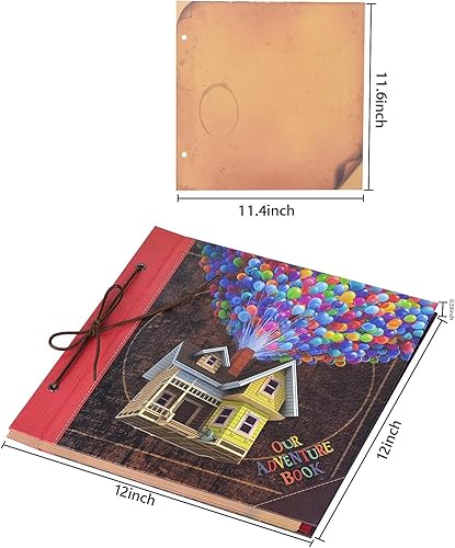 Miniatura 4 de Our Adventure Book de 12 x 12 pulgadas, álbum de recortes, grande, hecho a mano, 60 páginas, álbum de bricolaje para aniversario, boda, viajes,