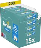 Pampers Fresh Clean Baby Wipes 15 Packs of 80 Wipes Equals to 1200 Baby Wet Wipes, Also Great for Hands and Faces - 1