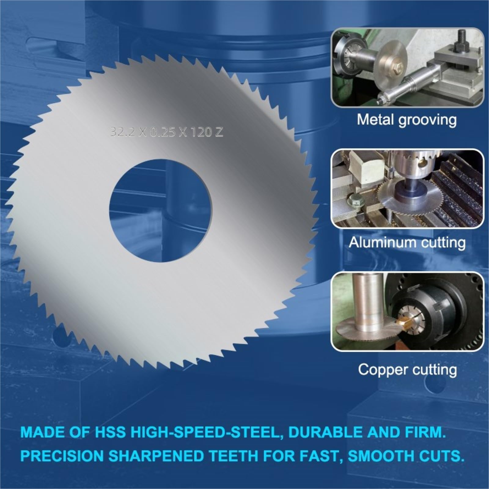 Brzeszczot do cięcia metalu 1PC 40mm brzeszczot do cięcia wzdłużnego stal HSS okrągła tarcza tnąca maszyna CNC metalowa narzędzie pcv(40x4.0x13mm 40T)