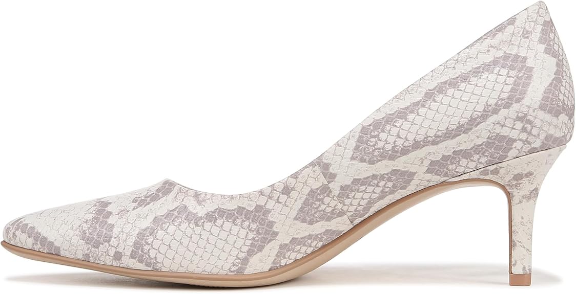 Naturalizer Women's Everly Pump, White Snake Pattern Leather, 8.5 Pumps