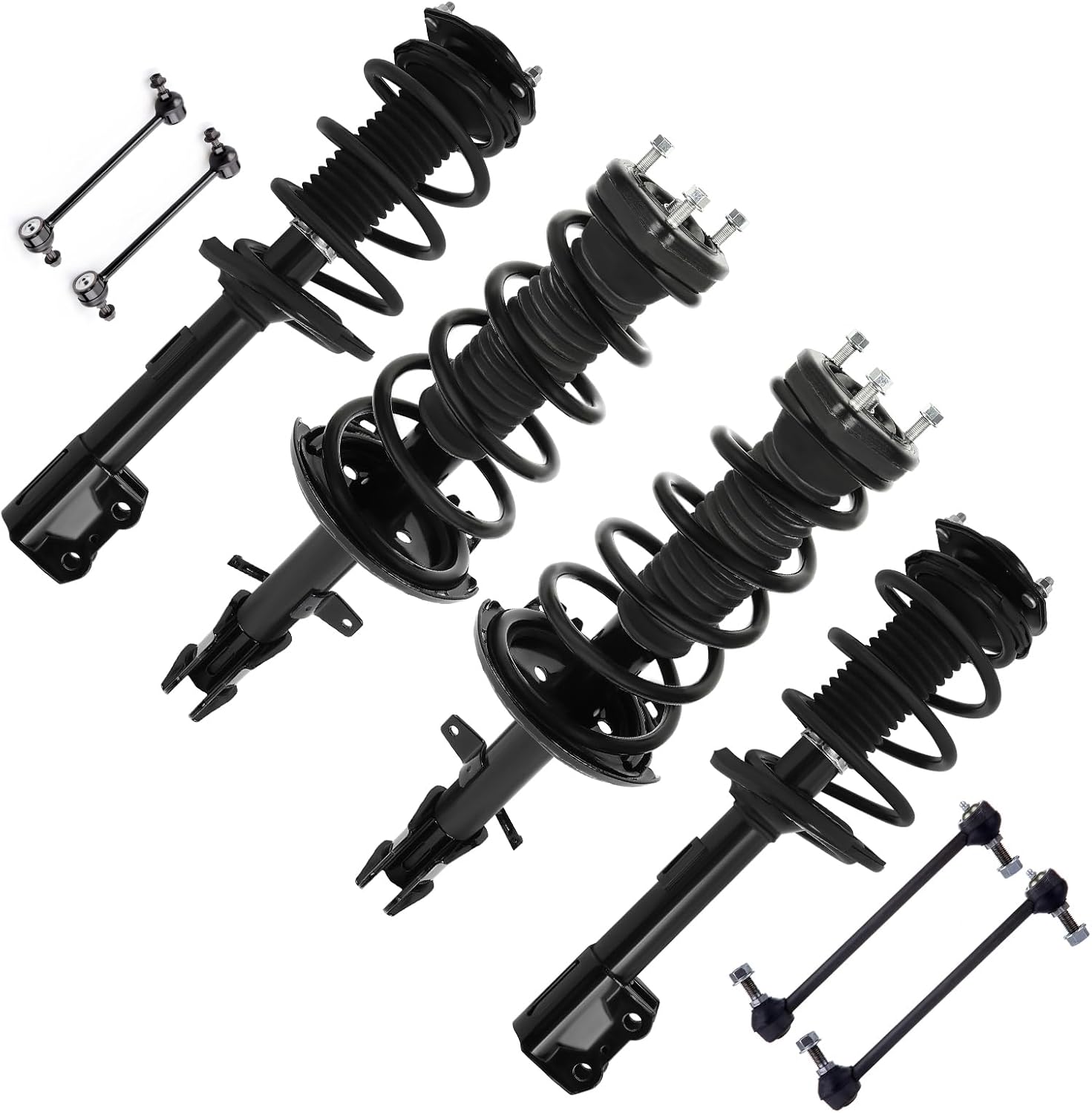 Front Complete Struts Rear Shock Absorber kit for 2008-2013 for Toyota for Highlander,4PCS Stabilizer Bar Link Kit Replaces 172489 Shock Absorber Complete Assembly Suspension Kit
