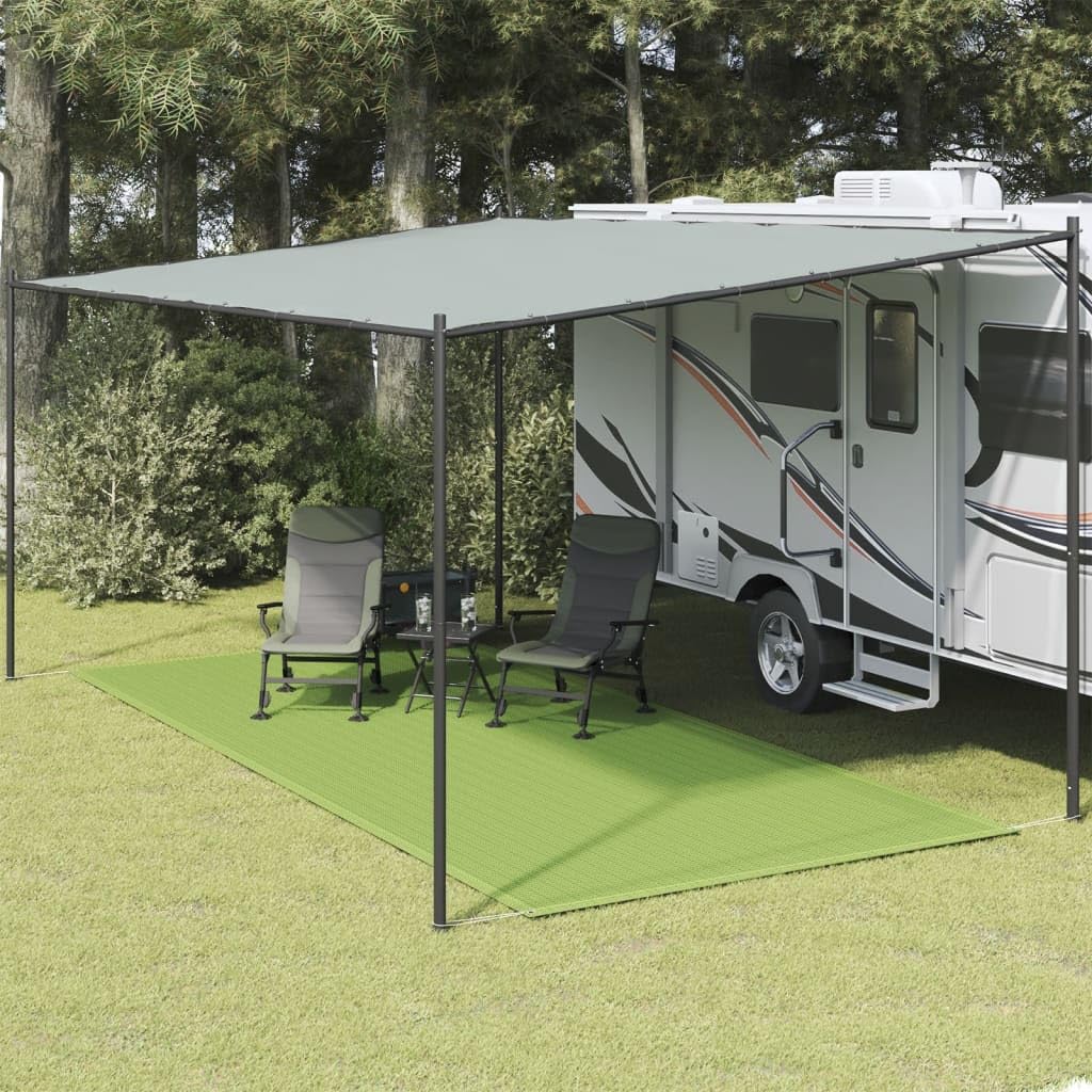 Homgoday Alfombra para Tienda de campaña HDPE Verde Claro 250x500 cm, Carpa Plegable Gazebo, Carpa de Jardín para Camping, Fiestas, Bodas, Terraza, Patio, Exterior, Playa Pérgolas
