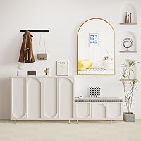Dripex Arany Kerek Boltíves Tükör 60x90 cm Alumínium Kerettel - HD Fali Tükör Fürdőszobába, Öltözőbe, Nappaliba, Törhetetlen Üveggel 3