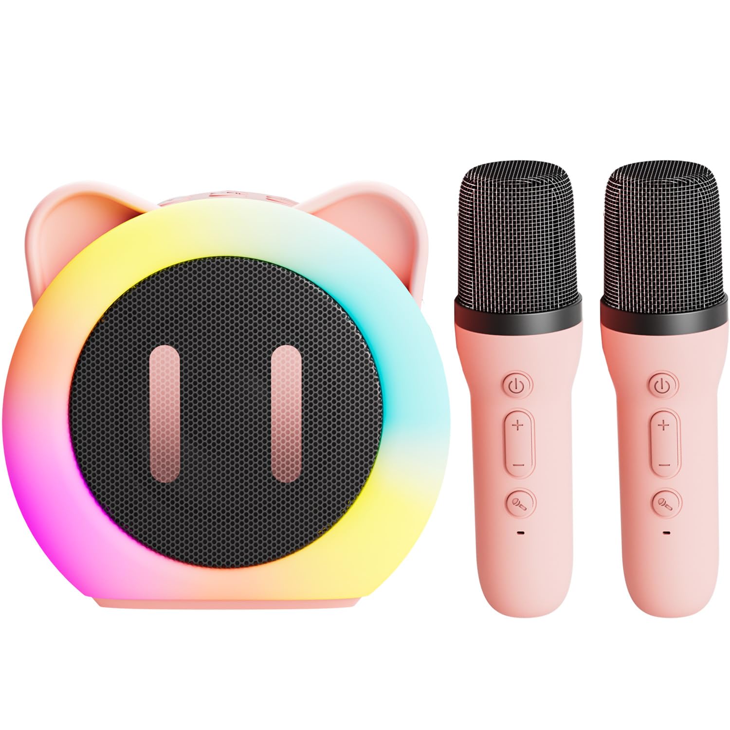 Karaoke per Bambin, Karaoke con Microfono, Karaoke Cassa con 2 Microfoni,Regalo karaoke bambina, Giochi Bimba Regalo Compleanno per 3, 4, 5, 6, 7, 8, 9,10,11,12+ Anni