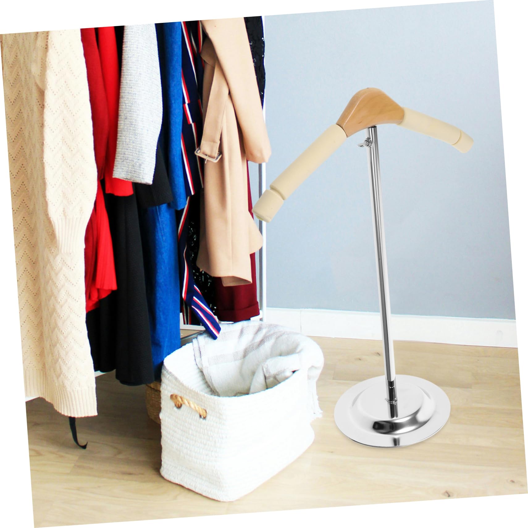 Soporte de exhibición de camisetas de acero inoxidable para minoristas, base estable, estante de ropa para niños, soporte portátil para tiendas de exhibición, ideal para merchandising
