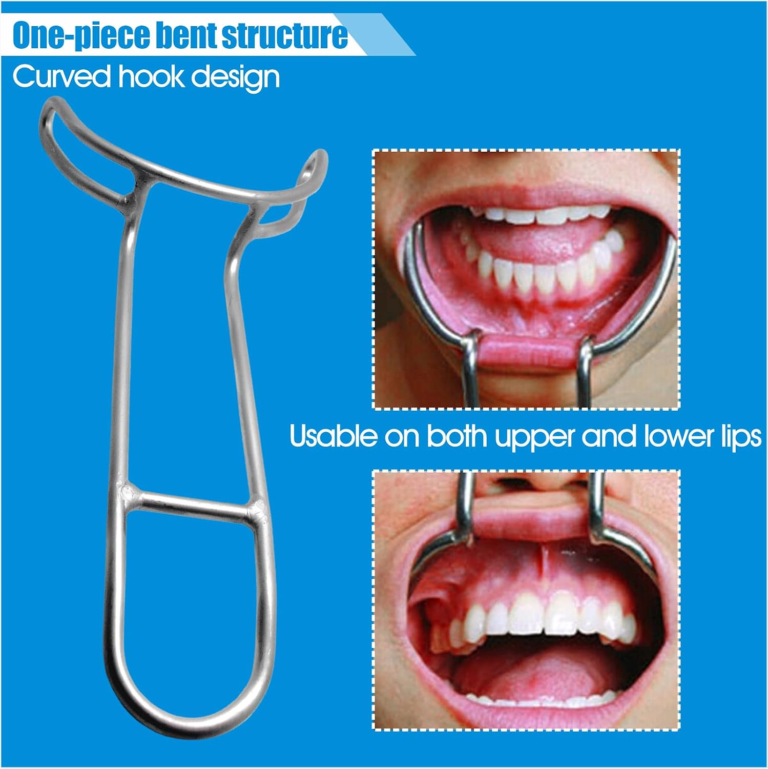 Dental Cheek Retractor, Orthodontic Lip and Cheek Retractor, Intraoral Mouth Opening Tool for Clinic, Teeth Whitening, Oral Examination and Photography, 2 Pack