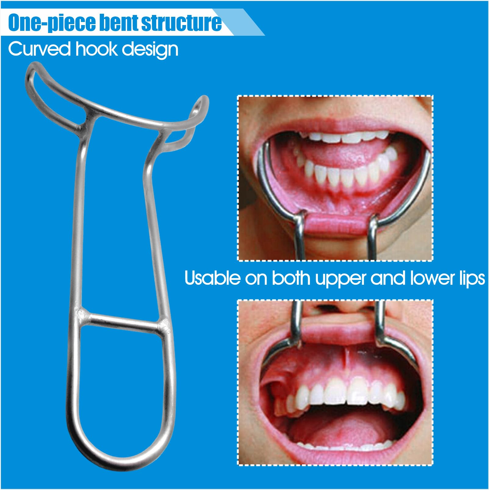 Divaricatore dentale per guance, ortodontico, per labbra e guance, strumento di apertura intraorale della bocca per clinica, sbiancamento dei denti, esame orale e fotografia, confezione da 4