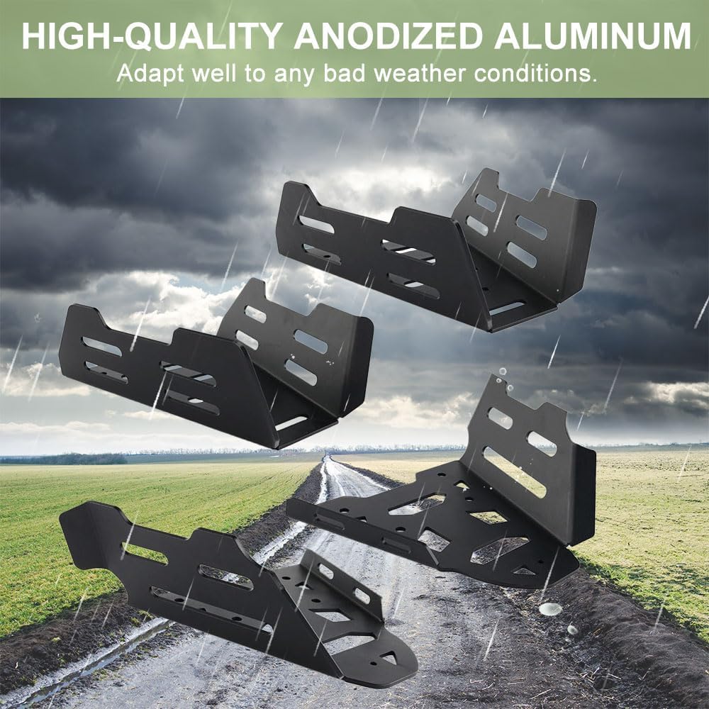 Front and Rear A-Arm Guards, UTV 4mm Aluminum A-Arm Skid Plates Compatible with Pioneer 700 700-4 2017-2025