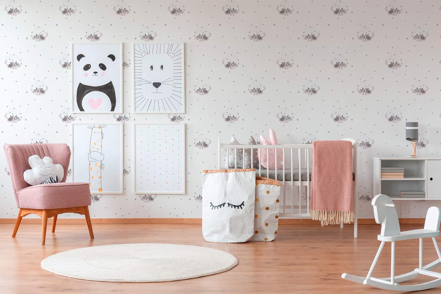 Kids Wallpaper Little Stars Non-Woven Wallpaper 10.05 m x 0.53 m Grey Multicolored Made in Germany by Livingwalls 355642 35564-2