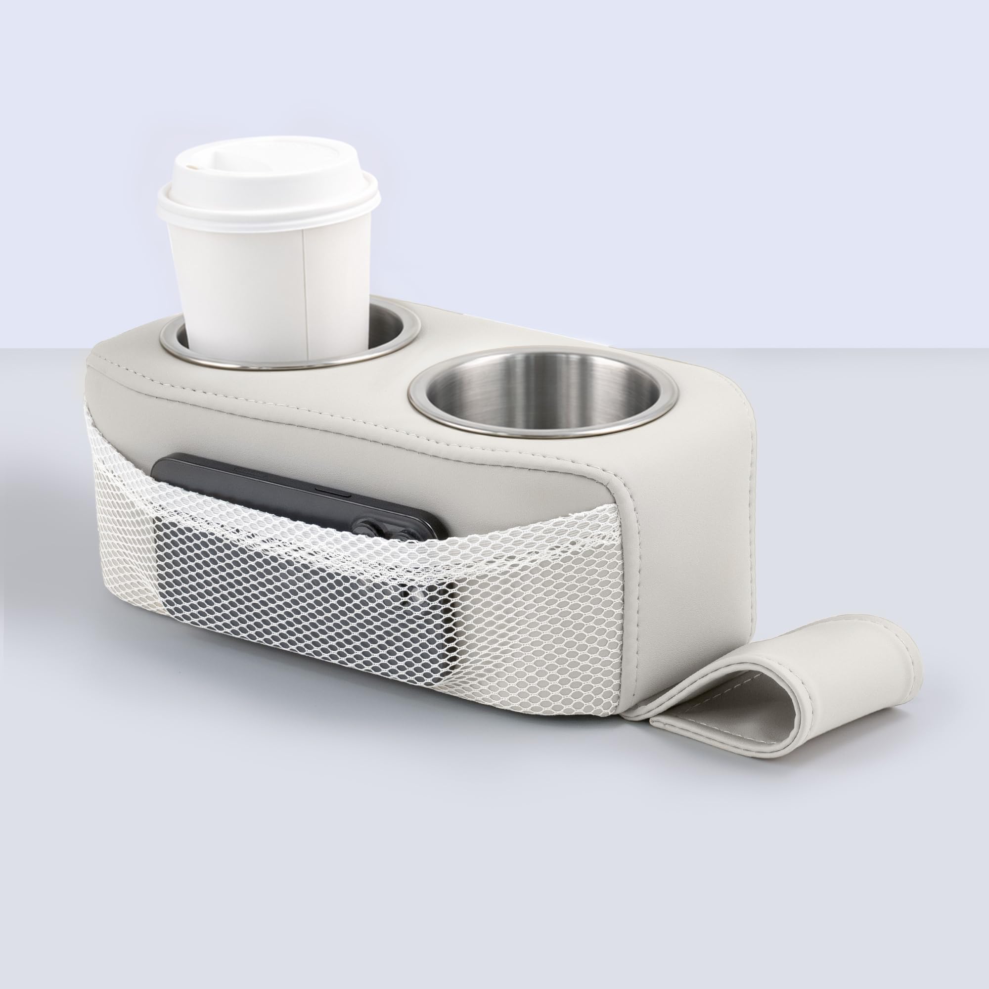 Photo 1 of marinexplore Pontoon Cup Holder,Boat Seat Cup Holder,Double Drink Holder,Portable Cup Beverage Mobile Phone Holders for Pontoon Boat Sofa,RV Couch,Car Back Seat?White?
