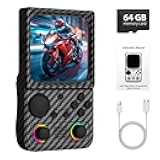 R36TMAX Retro Handheld Game Console, 4 Inch IPS HD Screen Retro Gaming Console,Supports WiFi Networked Fighting and OTG,Compatible with a Large Variety of Classic Games,Built-in 64G,Charcoal Black
