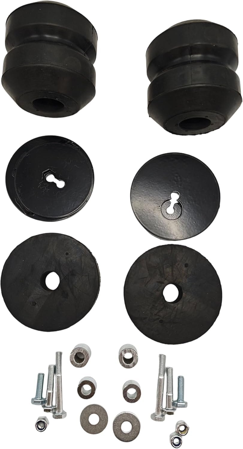 Front Rubber Helper Suspension Bump Stops Compatible with 2005-2024 Ford F250/F350 2WD & 4WD Pickups | Replaces OEM #FF350SDC