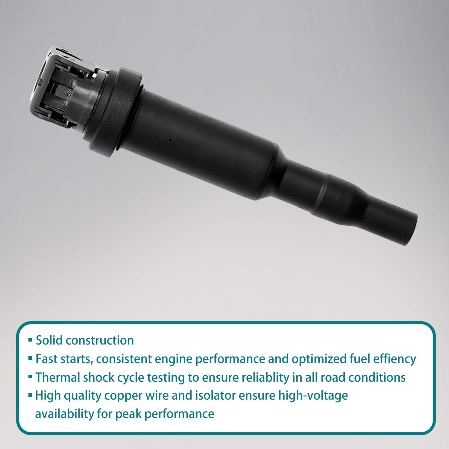 HQPASFY Ignition Coil Pack Set of 6 Compatible with BMW 325i 335i 525i 550i 650i M3 M5 X5 X6 & More Replaces# 0221504470, 12137562744, 221504470, 12137594937, 12138657273