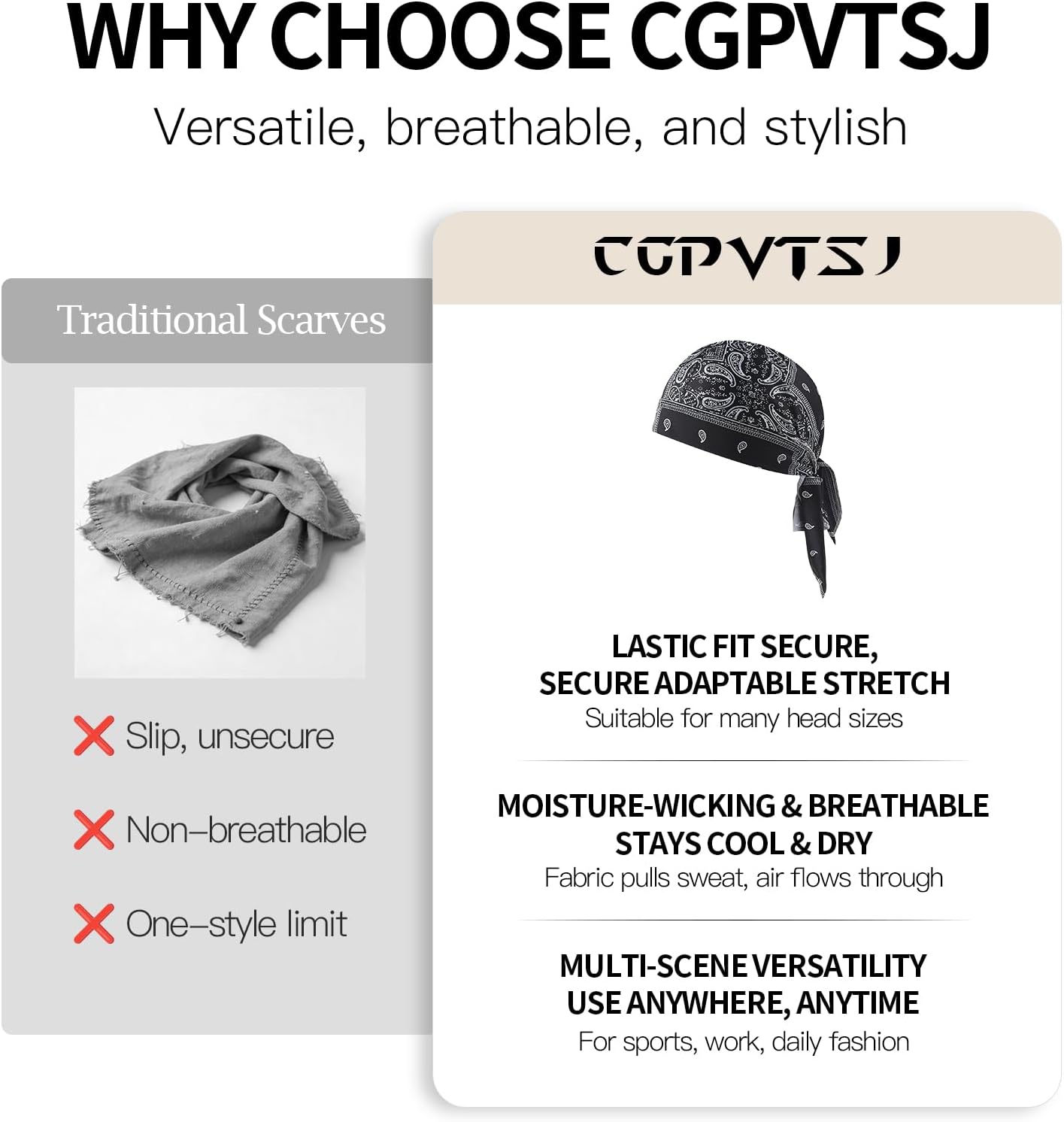 Cooling Head Scarf Elastic Cycling Sports Cap Paisley Pattern Cool Headscarf Cap Scarves Bandana for Men and Women