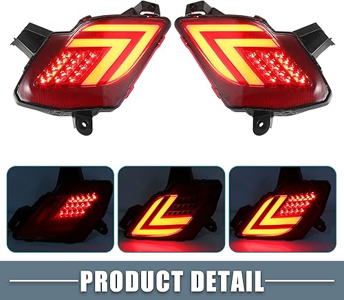 Miniatura 4 de Reflector de parachoques trasero, luz de señal de giro trasera antiniebla KD31515L0 KD31515M0 rojo amarillo LED para Mazda CX-5 2013-2016 lente roja