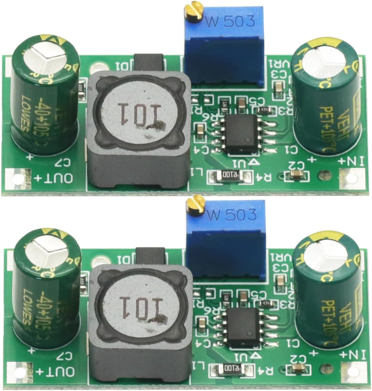 2 Pcs DC-DC 48V 60V 100V to 1.25V-48V Step Down Module Board Voltage Buck Adjustable Power Supply Converter 1.8V 2.5V 3.3V 5V 9V 12V