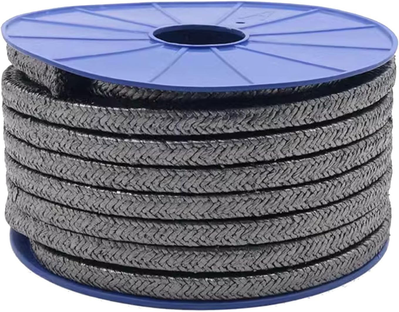Expanded Flexible Graphite Braided Packing Class A Pump Valve Packing Mechanical Seal Packing Waterproof and Anti-Corrosion for Pump Gland Or Valve Stem(Size:8×8mm,Color:Length: Full Spool)