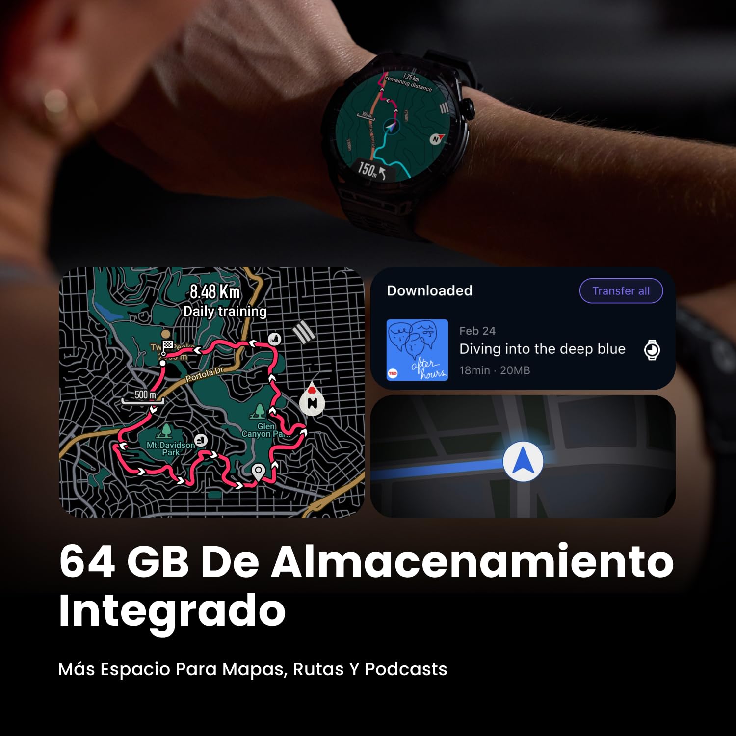 Amazfit Balance 3 Reloj Inteligente GPS 48mm, Pantalla AMOLED 1,5" Cristal Zafiro, NFC, batería de 21 días, Linterna, 64 GB de Almacenamiento, mapas, HYROX, para Android e iPhone, Acero Inoxidable