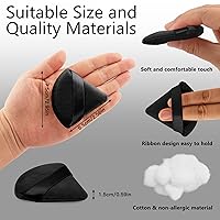Vista 6 de 2 piezas EVAOUXIU esponjas triangulares para polvo facial, esponjas suaves y mullidas para maquillaje, esponjas cosméticas de terciopelo para base