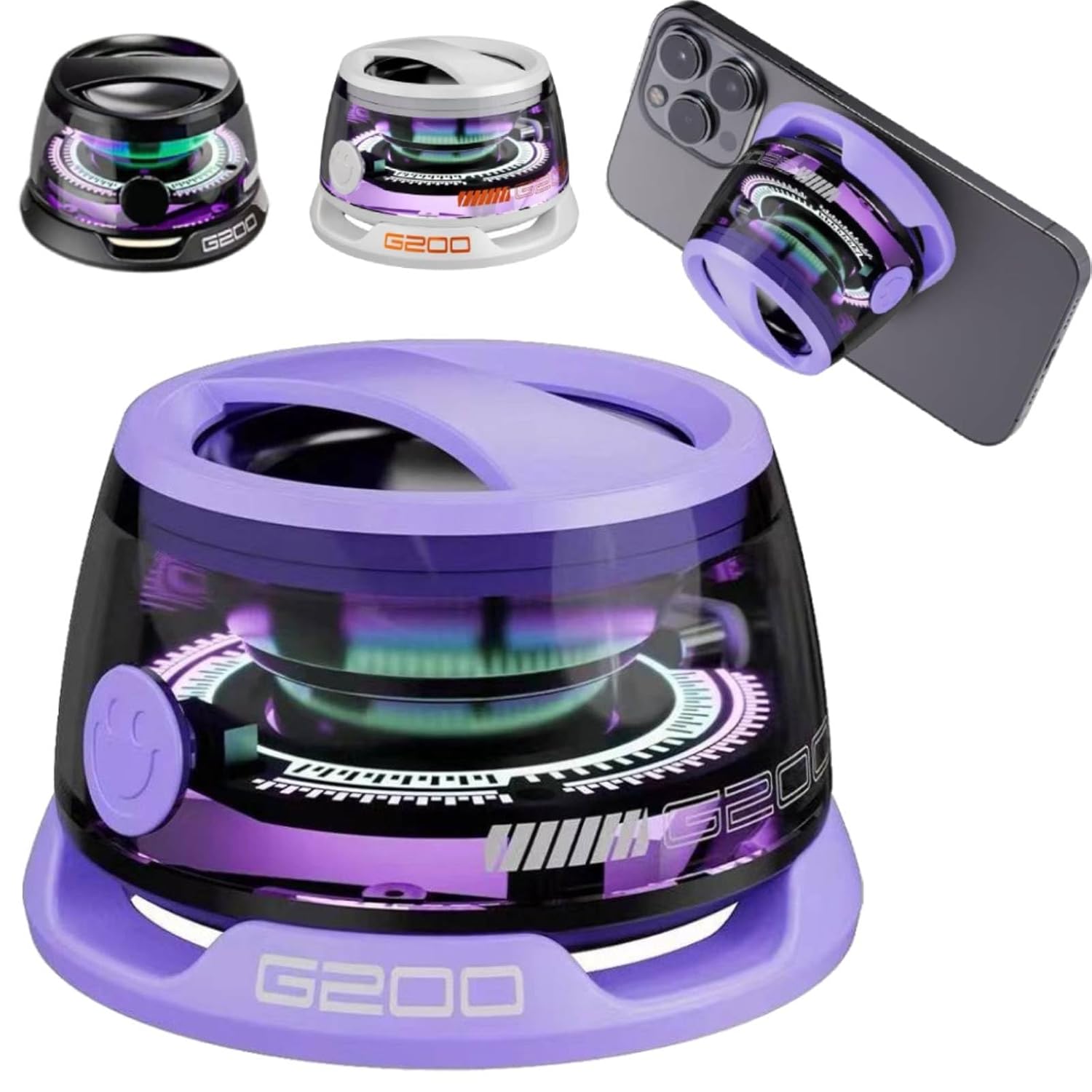 Multifunctional Magnetic Bluetooth Speaker G200 Mini Portable Bluetooth Speaker 5W Waterproof Wireless Magnetic Speaker with Multi-RGB Light Wireless