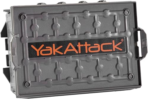 Miniatura 24 de YakAttack TracPak - Kit combinado negro - 2 cajas de almacenamiento apilables para kayak con base de montaje en pista de liberación rápida Sistema