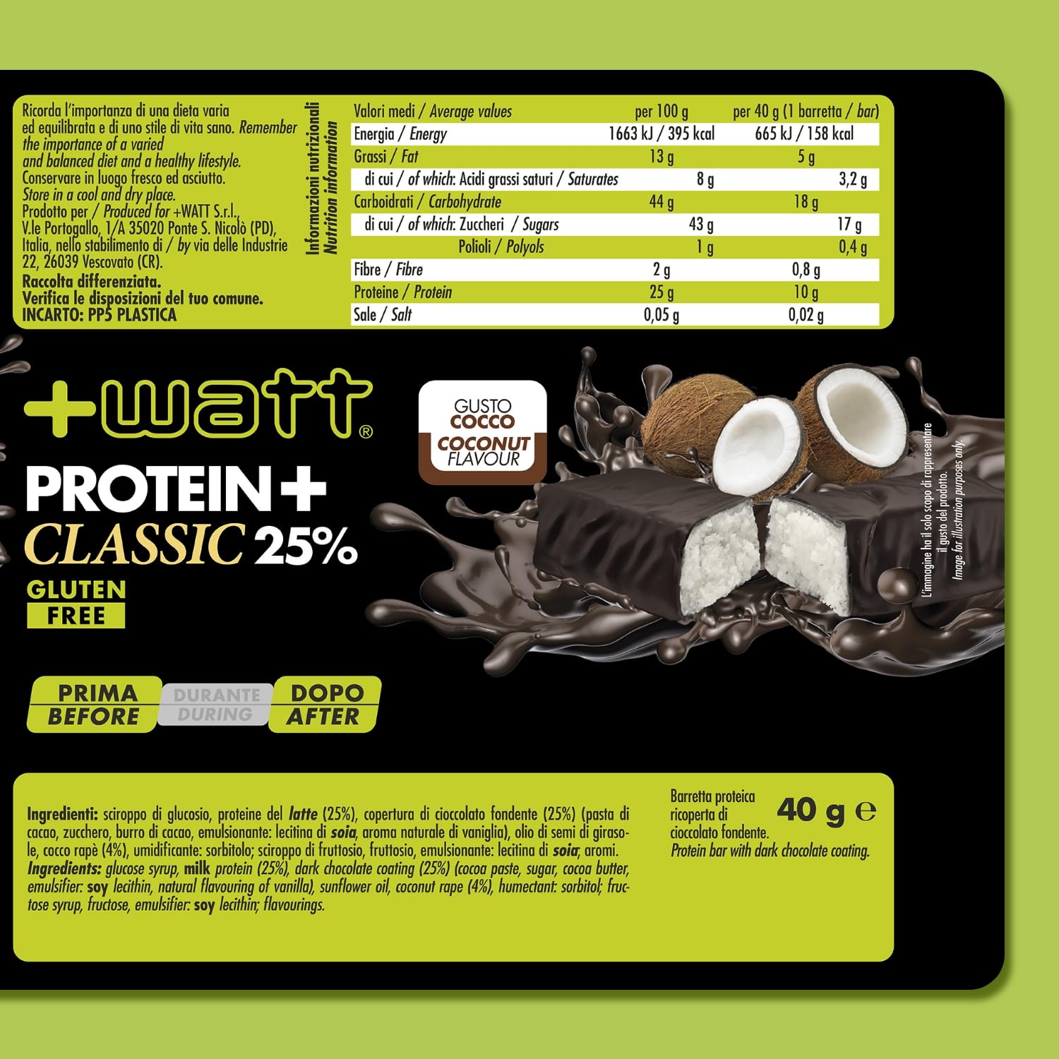 WATT - Proteína + Classic - Barritas de proteínas (24 x 40 g)