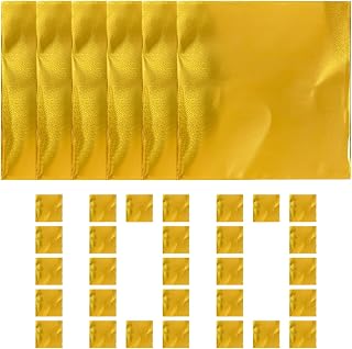 100 Pieces Gold Leaf Sheets for Art, Painting Gilding Decoration Paper, Gold Foil Sheets for Embossing, for Painting Nails Handicrafts