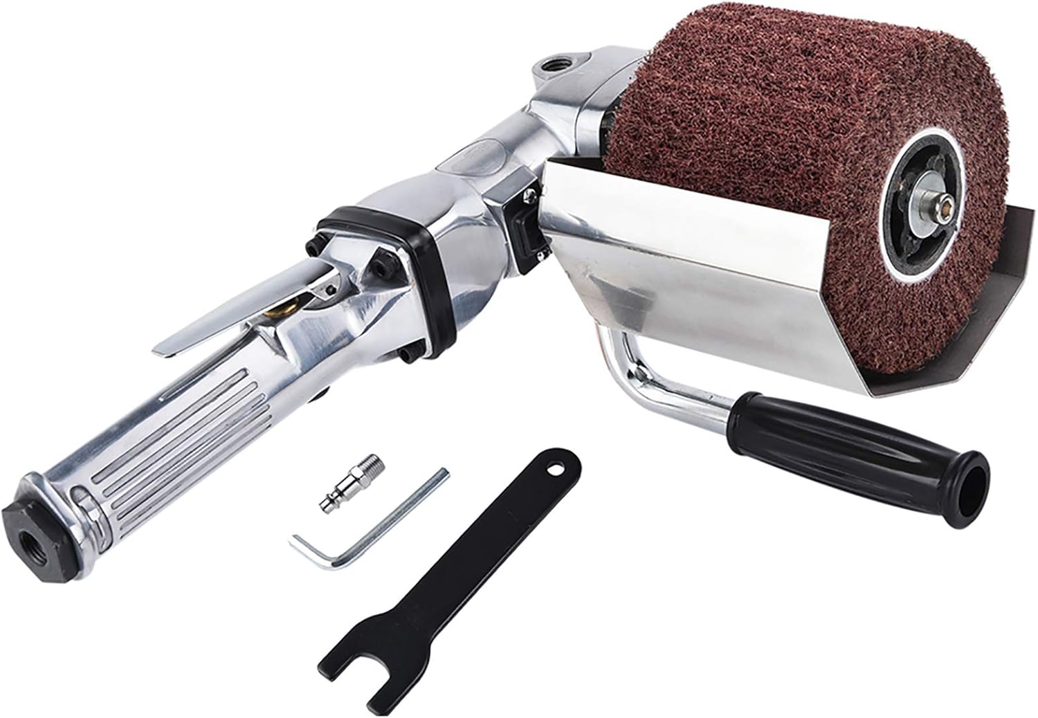 Up To 40% OFF Autolock Pneumatic Burnishing Polishing Machine, Air Wire Drawing Machine, With 1 Burnishing Wheels for Metal and Stainless Steel Polishing