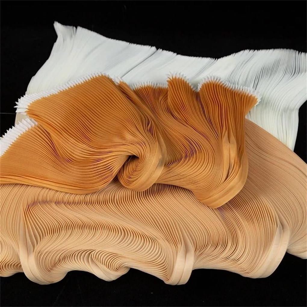 Tissu maille plissée dégradé structurant pour robe de mariée