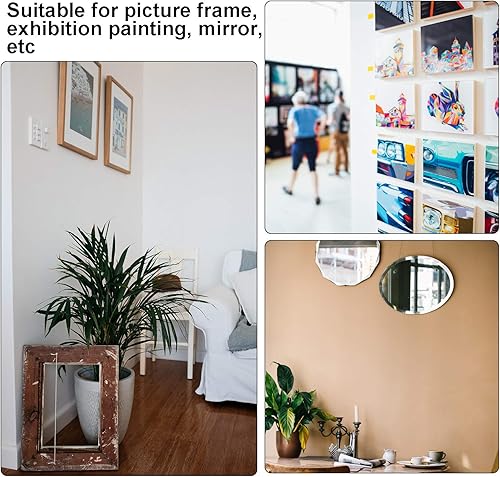 Miniatura 7 de Hotop 40 piezas de colgadores para marcos de fotos con un solo agujero de cerradura con 80 piezas de tornillos, cierres de metal para colgar con