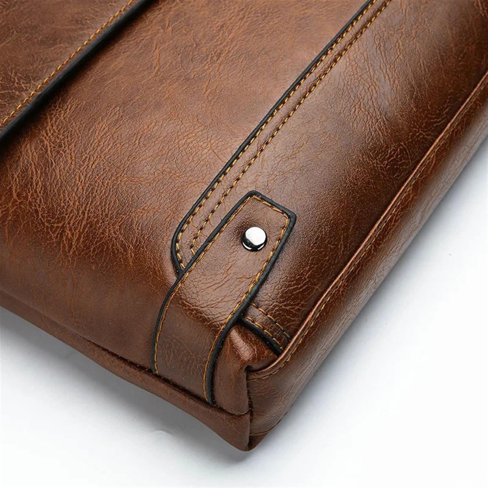 Borsa per computer portatile, grande capacità, valigetta in pelle PU, borsa a mano per pendolari, custodia protettiva per computer portatile, borsa a tracolla per lavoro aziendale, custodia per laptop