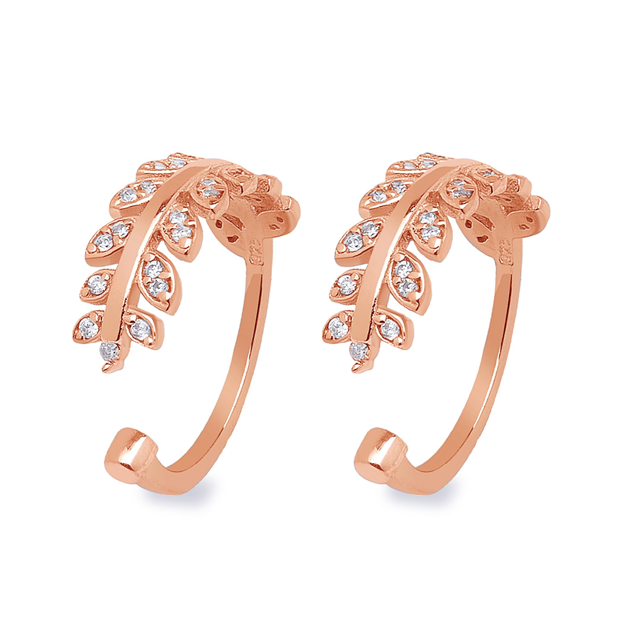 ZAVYA 925 Sterling Silver CZ Leaves Rose Gold Plated Toe Ring (Pair) | Gift for Women | With Certificate and 925 Hallmark (B0CSNM4K3Z) Amazon Price History, Amazon Price Tracker