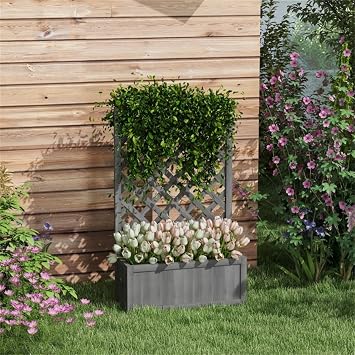 Raised Garden Bed/Garden Bed Galvanized Planter(Natural Wood)