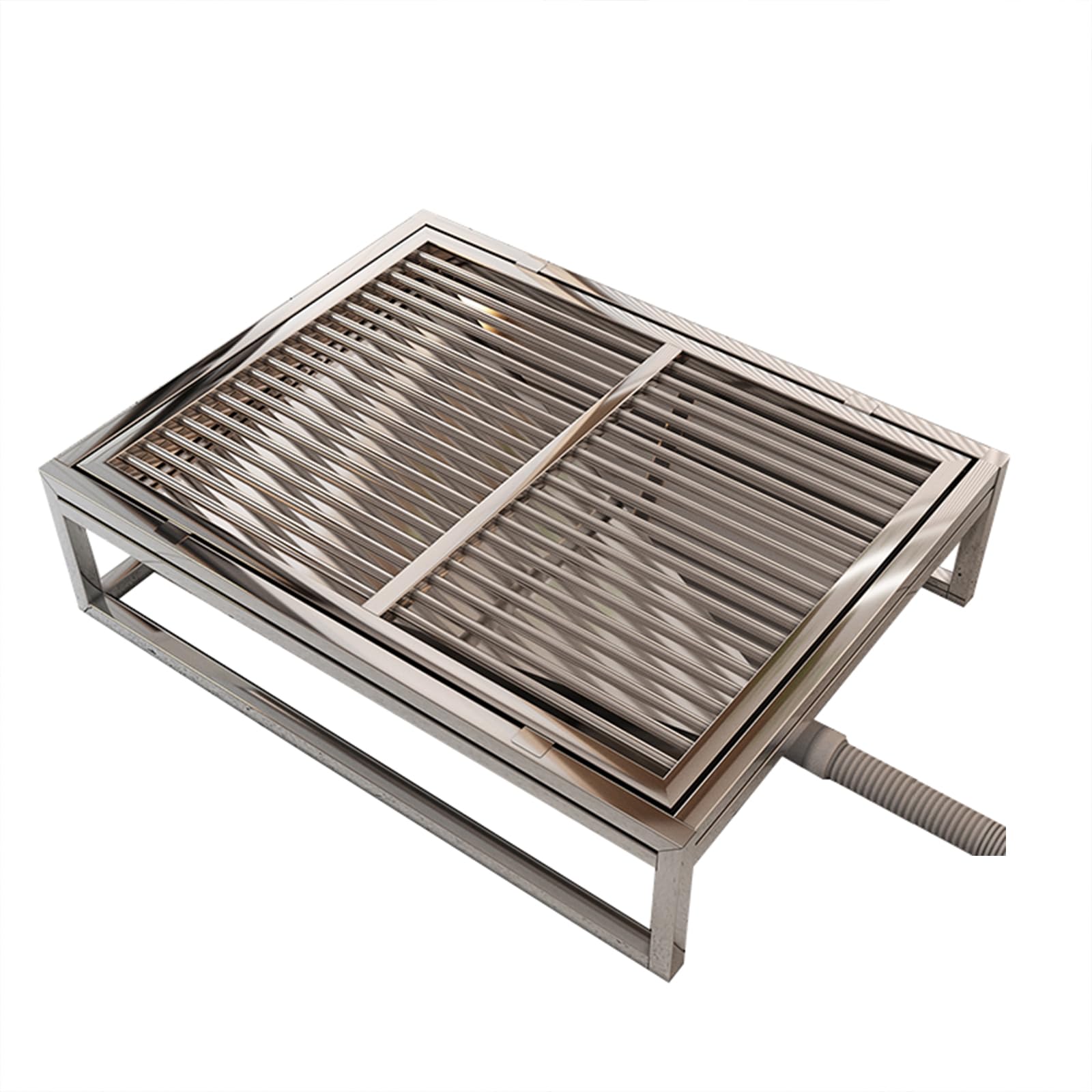 Pet Toilet Stainless Steel Dog Potty Training Tray Indoor Outdoor Stainless Steel Dog Toilet Tray Straight Through The