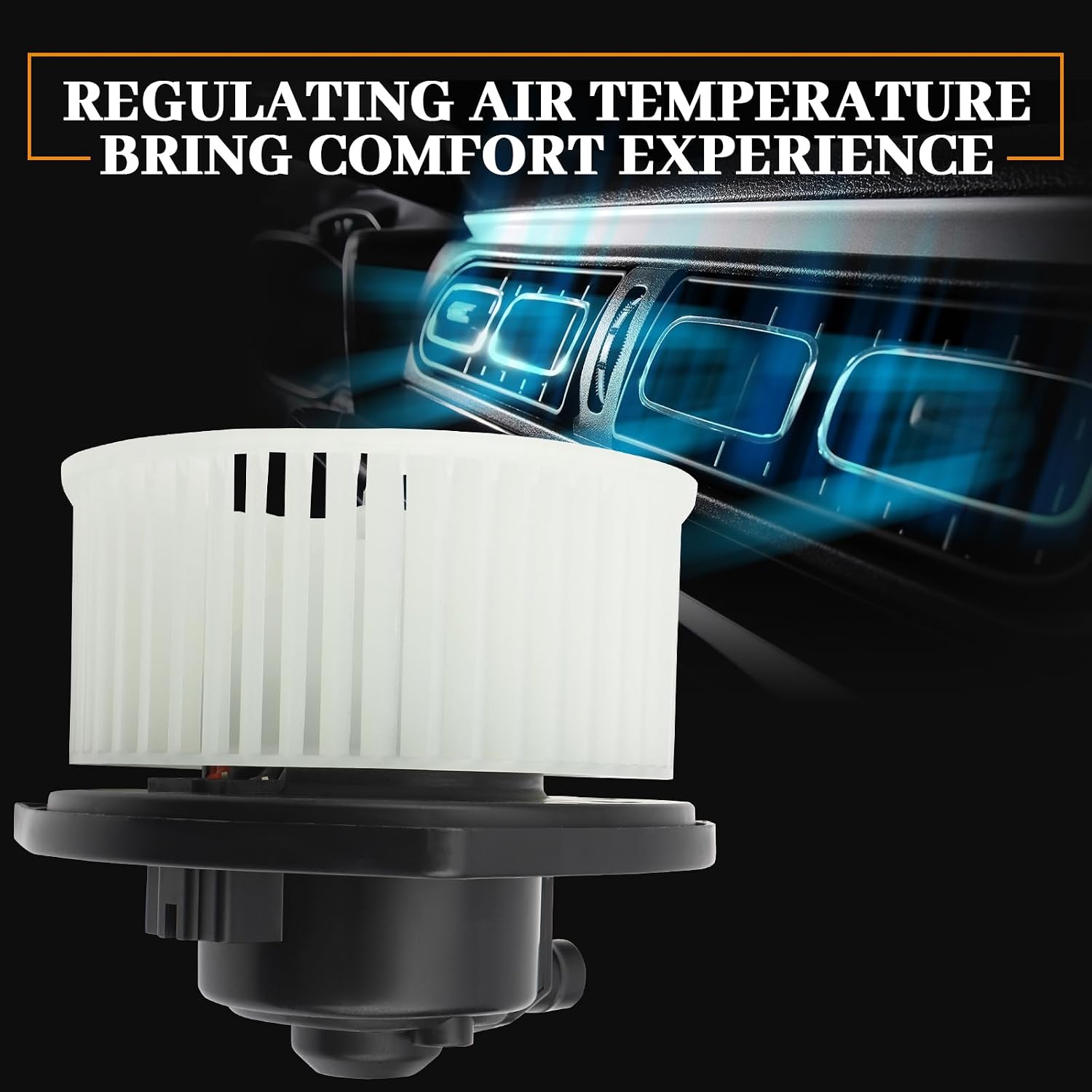 BRTEC Front AC Heater Blower Motor with Fan - Fits Subaru Forester 2000-2013, Impreza 2008-2011, WRX 2012-2014 - Replaces OEM Part Numbers 700206, 72240FC010