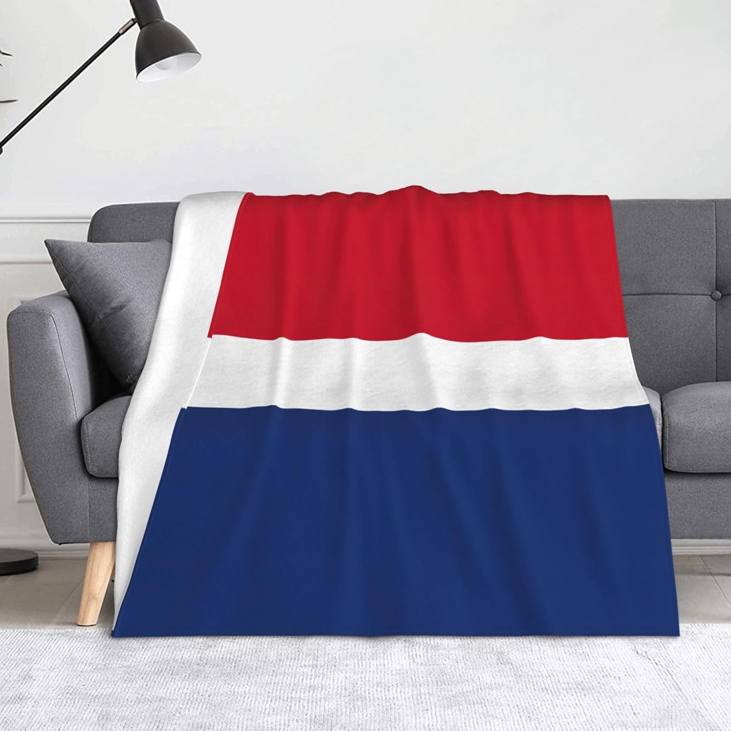 Dutch Flag Print Cozy Soft Blankets Warm 50x60 in Lightweight Blanket for Camping Travel