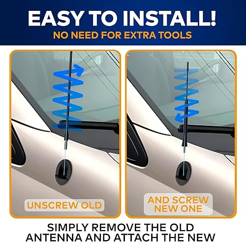 Miniatura 3 de Mástil de antena para Toyota Sienna 2004-2015  Reemplazo de antena automotriz negra para automóviles  Camiones y SUV - Compatible con radio AM FM