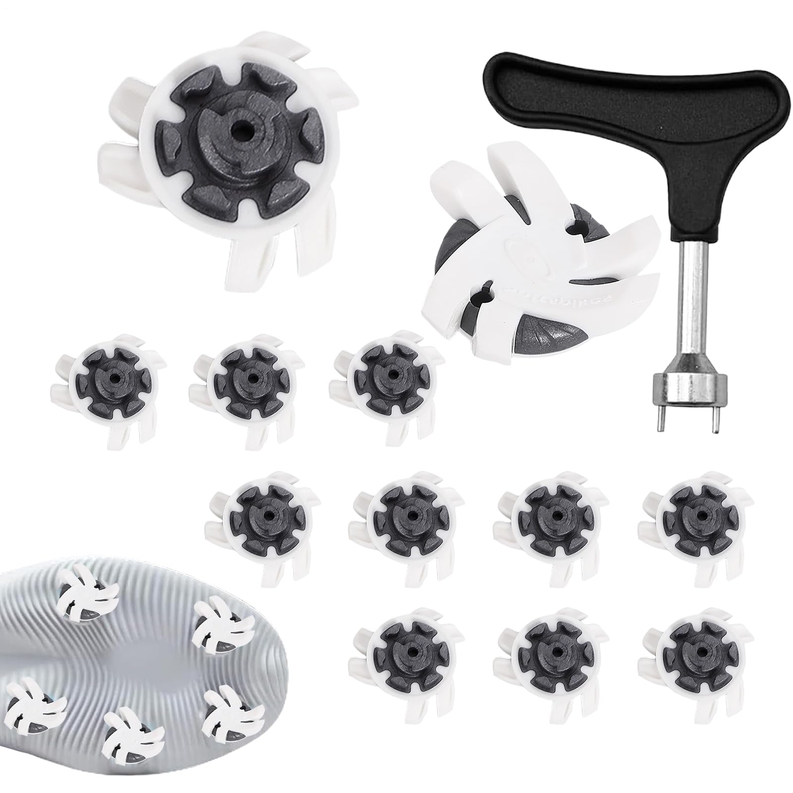 Genérico Reemplazos de clavos para zapatos de golf, Clavos para zapatos de golf - Zapatos con tacos de, calzado antideslizante | Picos de portátiles de rápido, prácticos tacos de para canchas al
