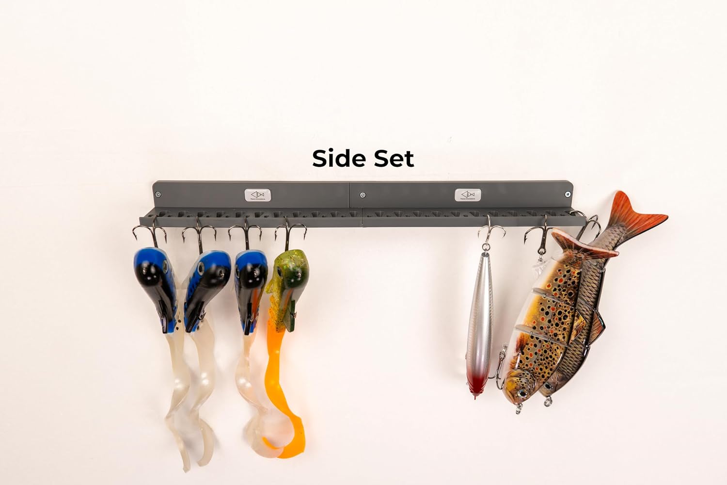 Magnum Fishing Lure Holder Wall Mount – Large Lure Organizer Rack for Musky, Pike & Saltwater Baits – Fishing Tackle Storage Rack – Made in USA