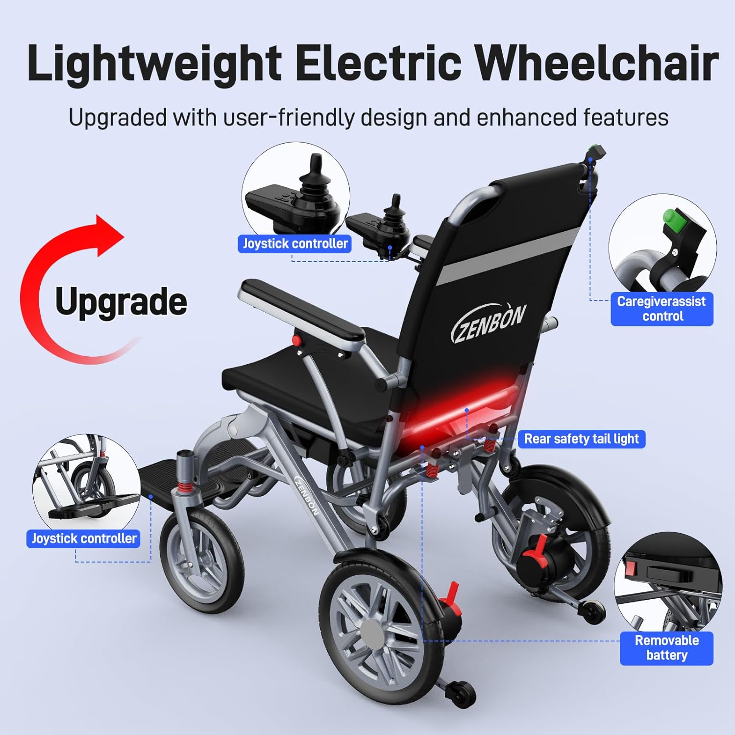 Lightweight Electric Wheelchair Features