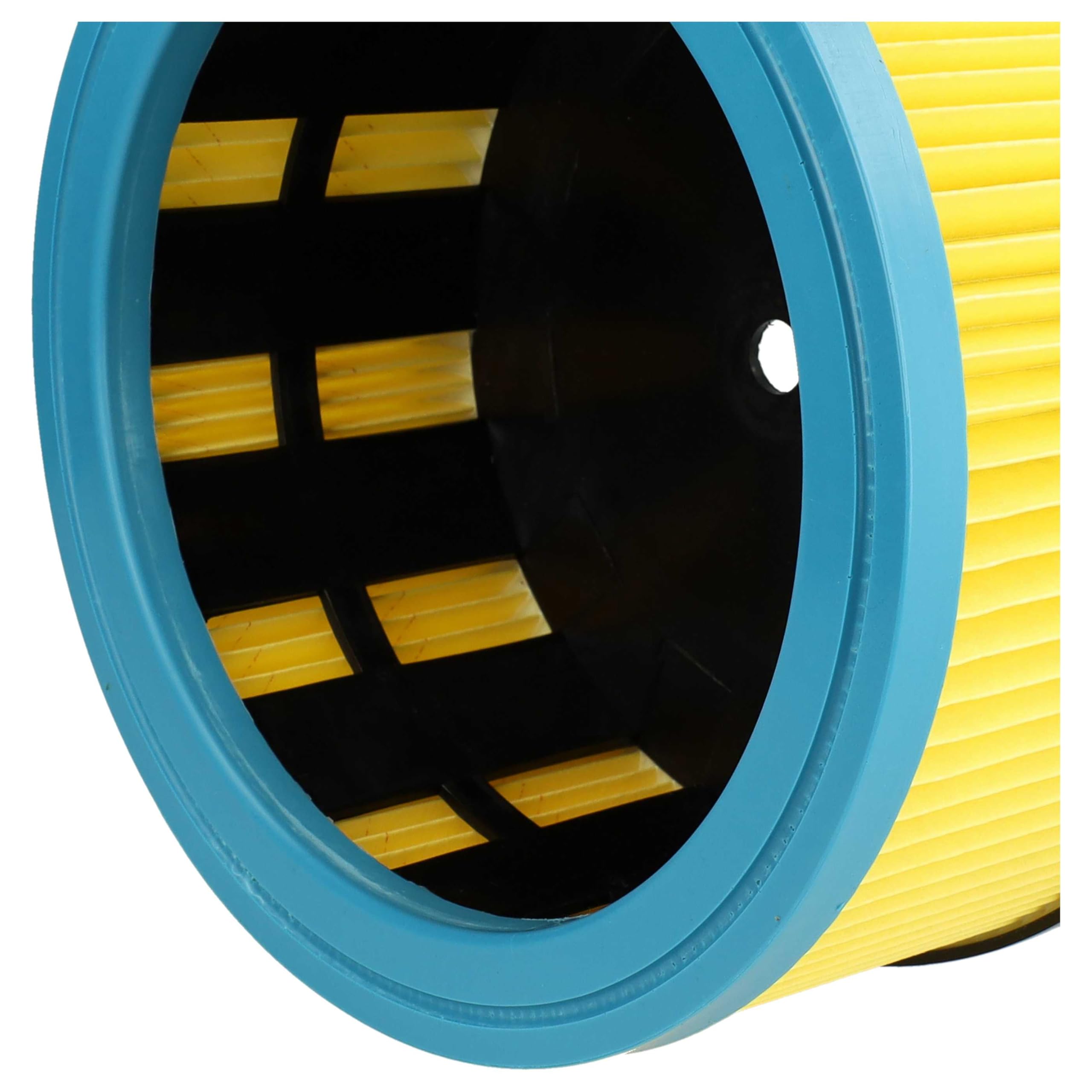 vhbw 8 x filtr harmonijkowy kompatybilny z odkurzaczem Stier SNT-32 Premium, SNT-20 Premium - filtr wkładu żółto-czarny, niebieski, zmywalny