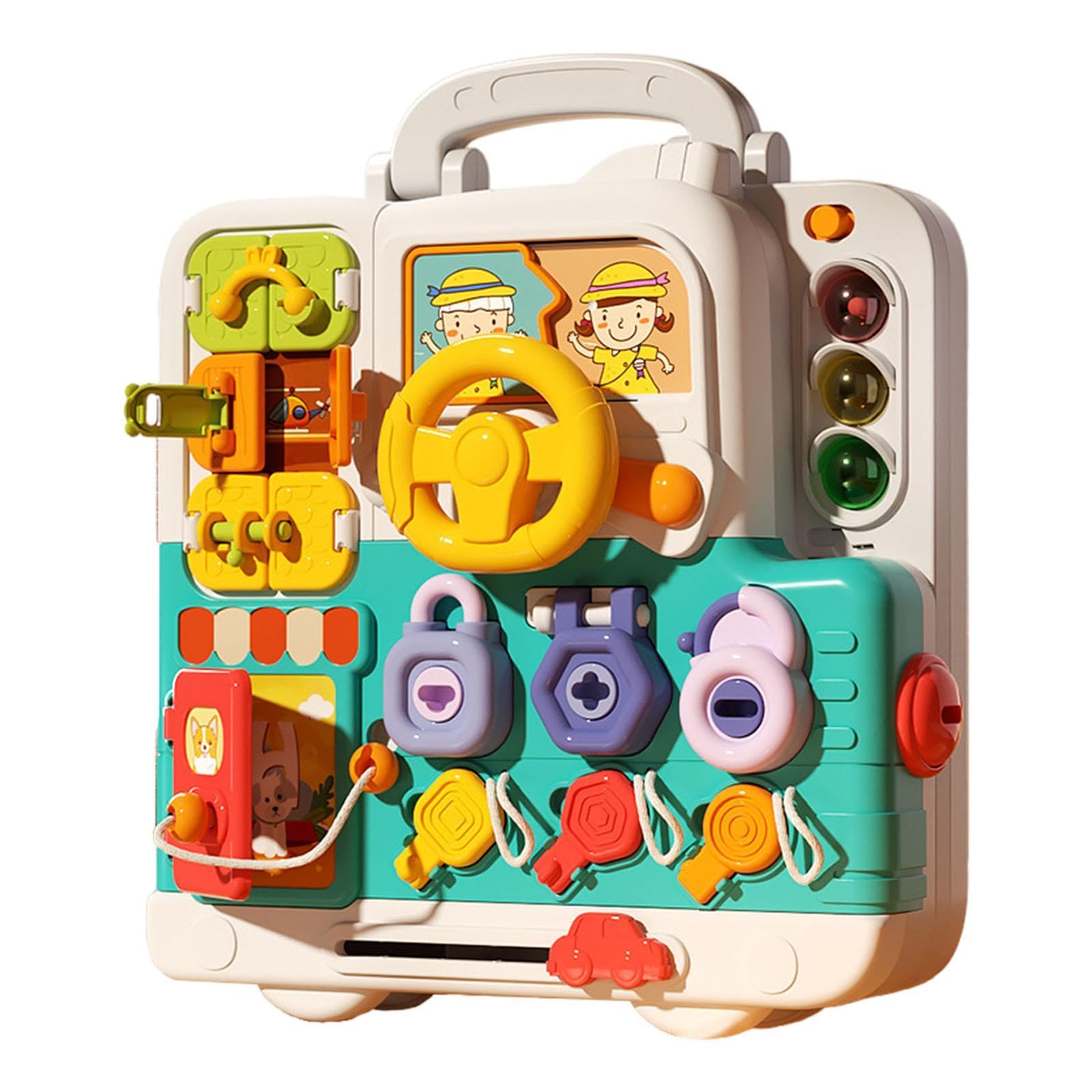 Tablero de Actividades de Tablero Ocupado, Juguete de Viaje de Aprendizaje Preescolar, Tablero de Interruptor de