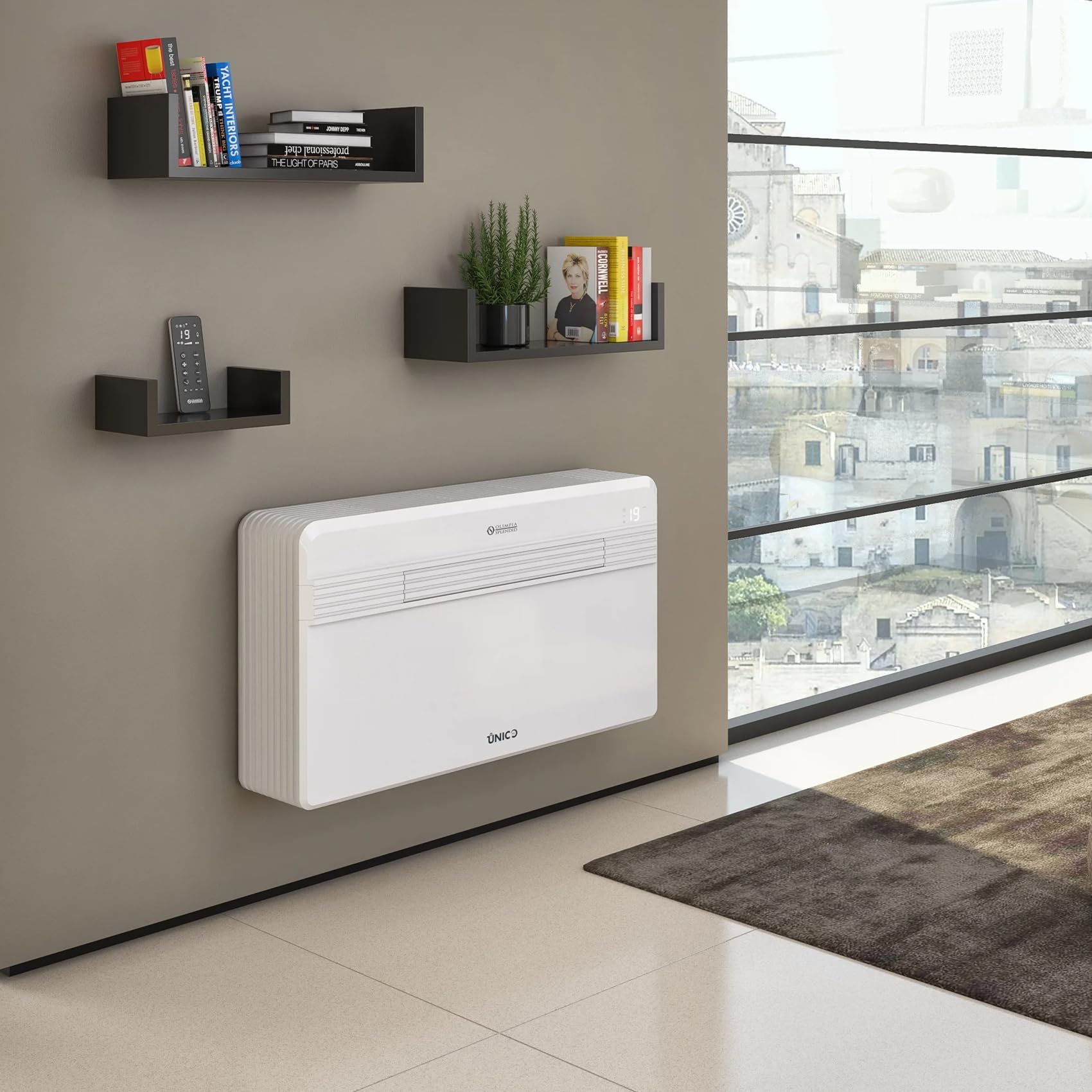 Olimpia Splendid Climatiseur sans Unité Extérieure Unico Pro 35 H-P Evan Inverter R32, Climatiseur Réversible Mural avec WiFi Intégré, Écran Tactile, 3,5 kW