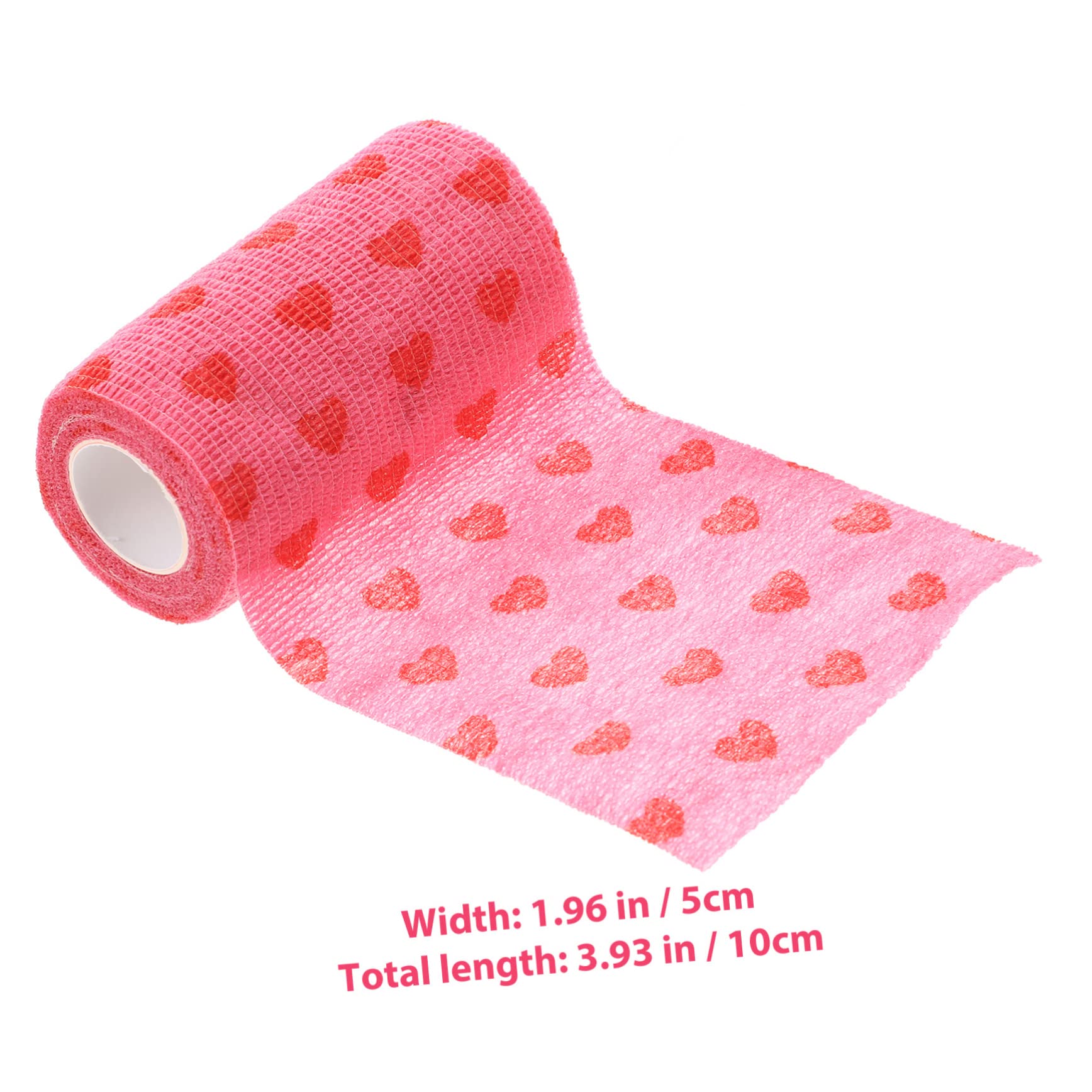 DINHEAROM Sports Tapes Hear Shape Pattern Elastic Bandage Wrap Self-Adhesive High Elasticity Muscle Tapes for Comfortable Support