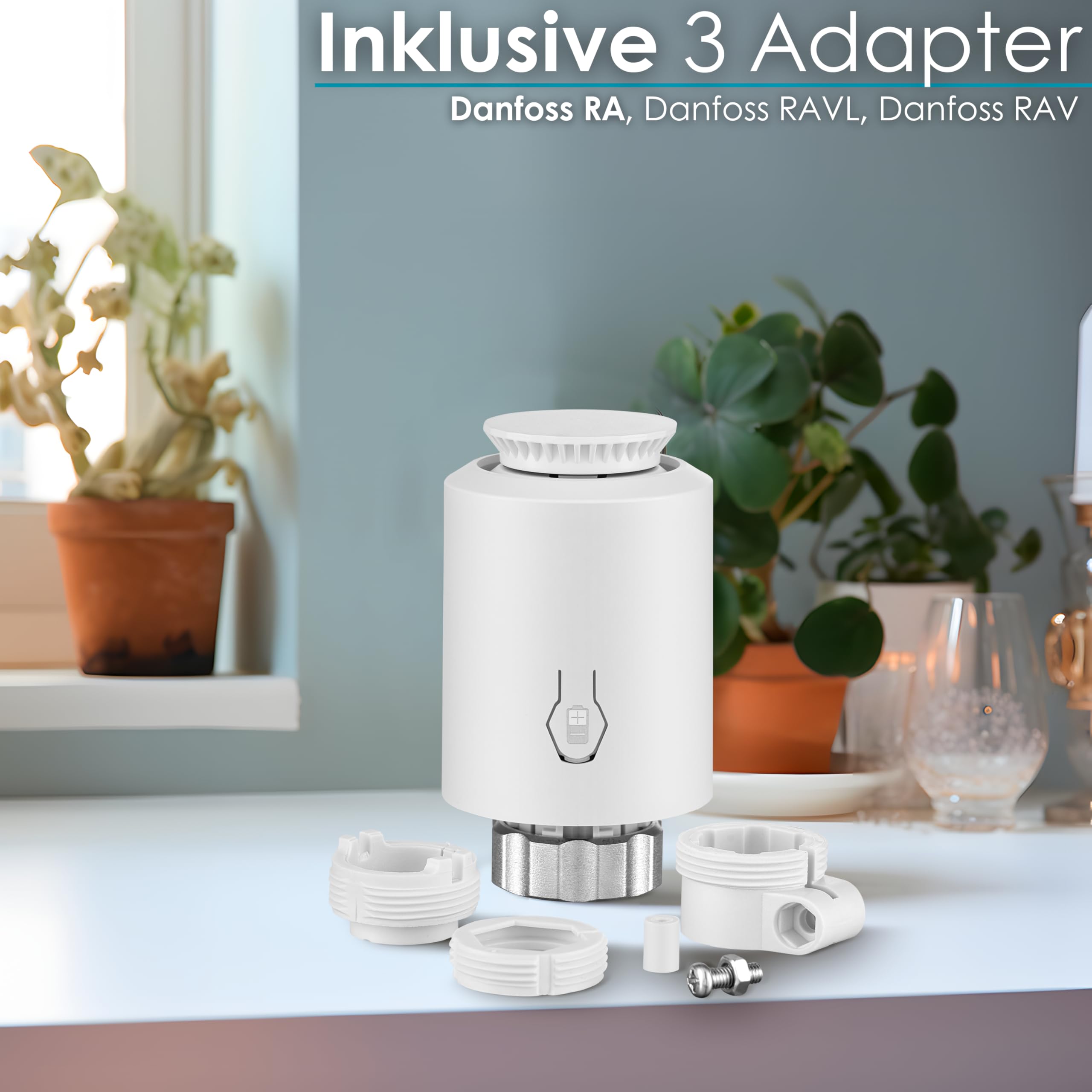 Inteligentny termostat do grzejników Zigbee sterowany za pomocą smartfona, termostat do grzejników, cyfrowy termostat Amazon Alexa i Google Assistant kompatybilny, energooszczędny, sterowany