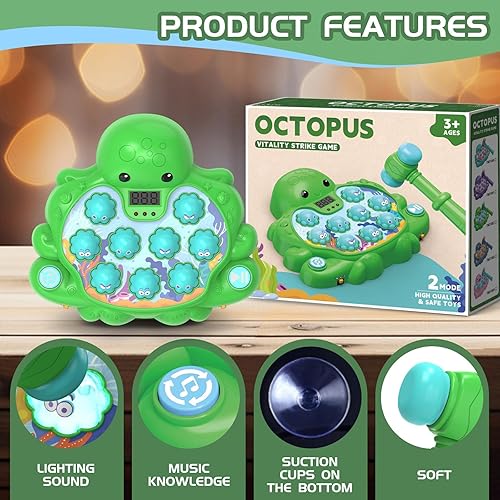 Miniatura 5 de Juguete para niños de 2, 3, 4, 5 años, juguetes para niños de 2 a 4 años, juego de golpear una rana, juguete interactivo para niños de 2 a 4 años,