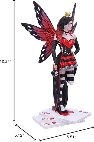 Miniatura 8 de Nemesis Now Wonderland Fairies - Figura de tarjeta roja de la reina de corazones, 10.2 in