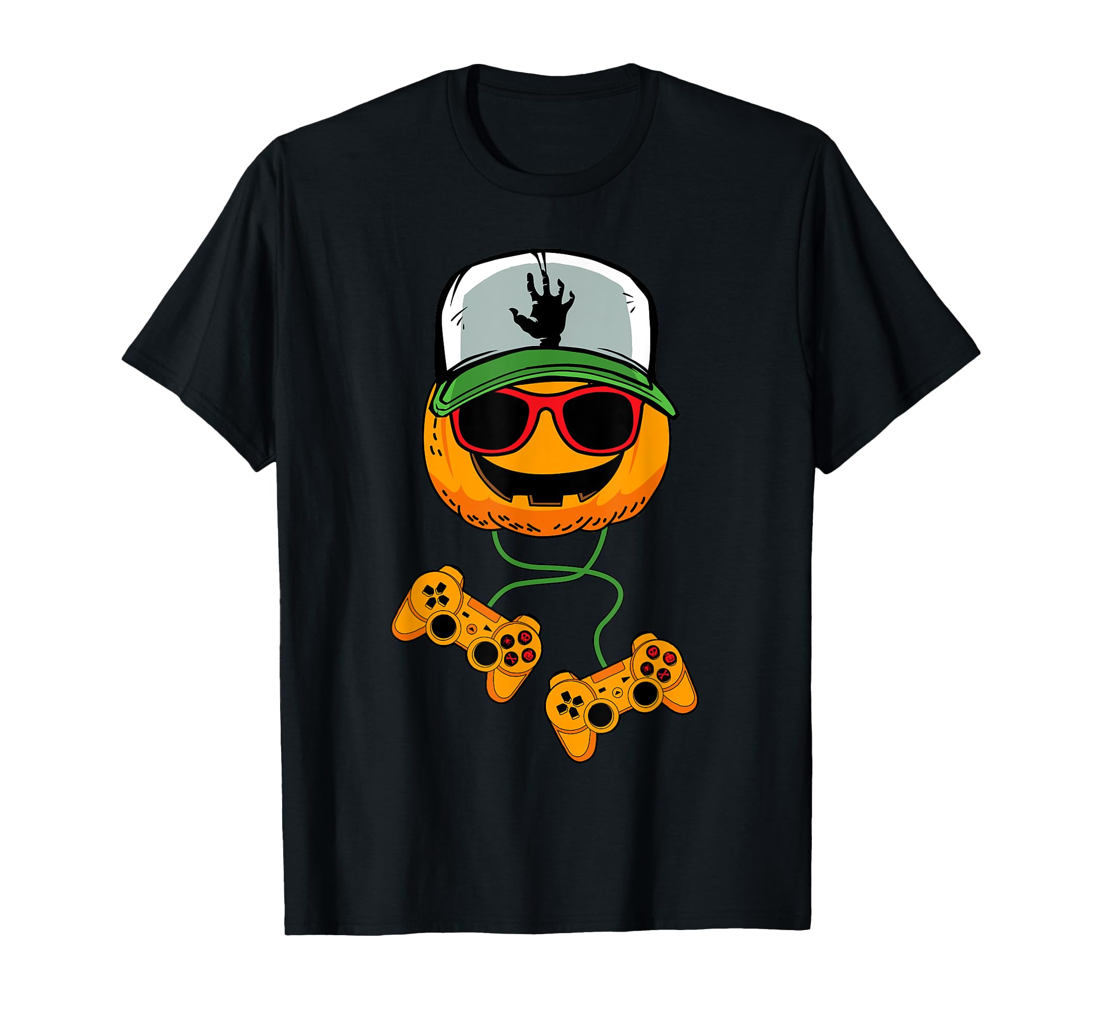 Halloween Jack O Lantern Gamer Boys Kids Men Halloween T-Shirt