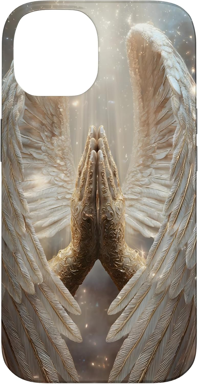 Angel Wings Praying Faith Gratitude Case for iPhone 15